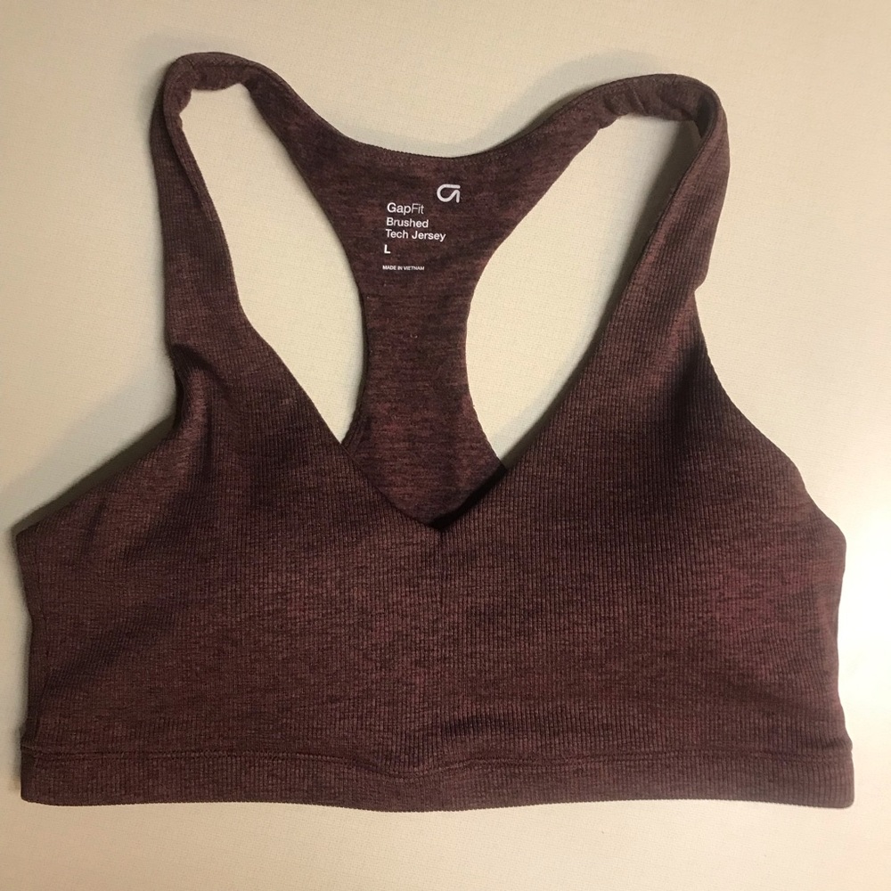 GapFit brushed tech jersey sports bra